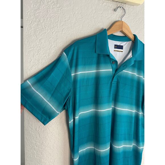 Jack Nicklaus Teal Green Golf Polo Stay Dri Philadelphia Eagles Stretch Athletic - Picture 2 of 7